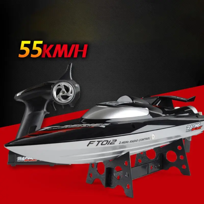 Feilun FT012 2.4G RC قارب 45 km/h قارب سباق عالي السرعة سريع السفينة مع فرش السيارات نظام مياه التبريد انقلبت RTR Feilun FT012 2.4G RC قارب 45 km/h قارب سباق عالي السرعة سريع السفينة مع فرش السيارات نظام مياه التبريد انقلبت RTR