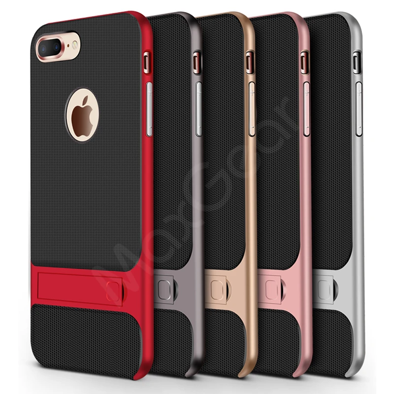 Kickstand Case For iPhone 7 8 Plus X Magnetic Holder Phone Cases PC+TPU 360 Degree Rack Stand Cover For iPhone 6 6s Plus
