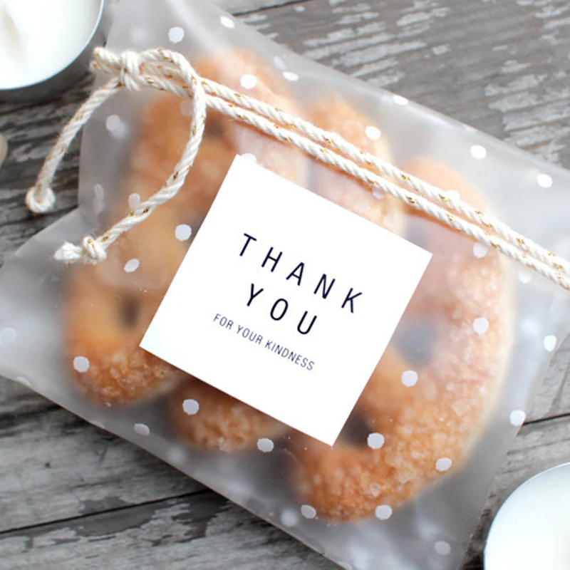 

80pcs/20 Sheets Thank You Handmade Cake Packaging Sealing Label Craft Square Sticker Wedding Favors Valentines Gift Stickers