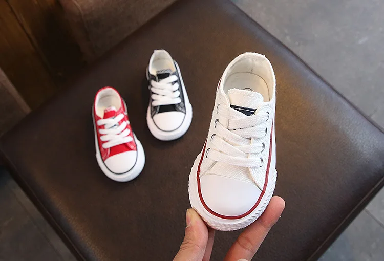Claladoudou/13,5-18,5 см; детская повседневная обувь; цвет красный, белый, черный; детская парусиновая обувь унисекс; дышащая Спортивная обувь для малышей