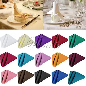 100pcs 30x30 cm Wedding Table Napkin Linen Napkin Polyester Handkerchief Cloth for Diner Party Xmas Supply Wedding Favors - Category 🛒 Home & Garden