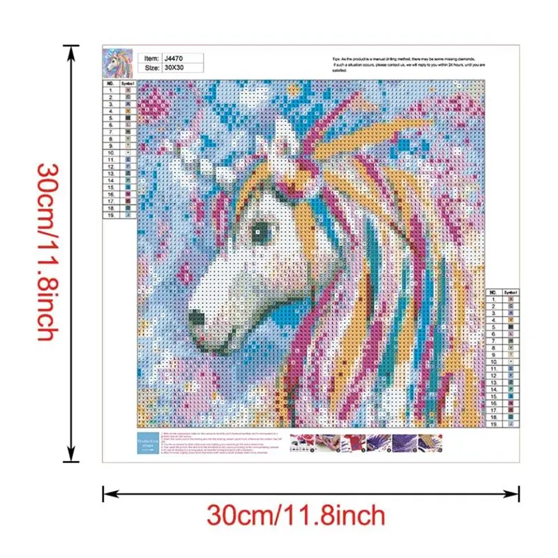 Алмазная Вышивка Полный круглый сверла Единорог 5D DIY картина распродажа Стразы