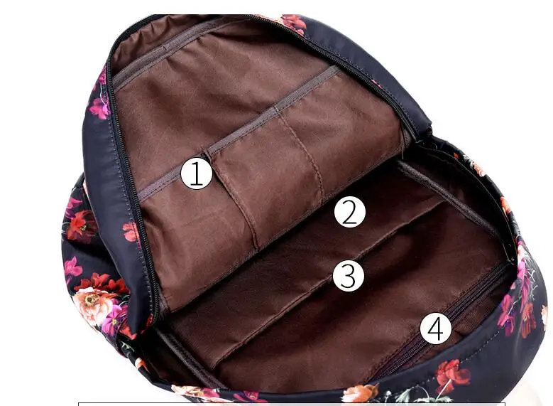 Новый 3 шт/комплект рюкзак женская цветочная печать рюкзаки школьные сумки подростковый рюкзак для девочек ноутбук туристический рюкзак