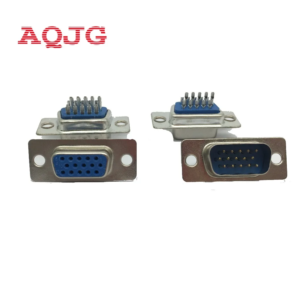 

10pcs DB15 3Rows Parallel Port 15 Pin D Sub Male 15 Way Wire Solder Connector DB15 Socket Plug VGA Adapter DB15 Female AQJG
