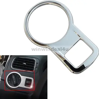 

Interior Headlight Switch Trim Cover Sticker For VW Polo 2014 2015 Car Styling Accessories