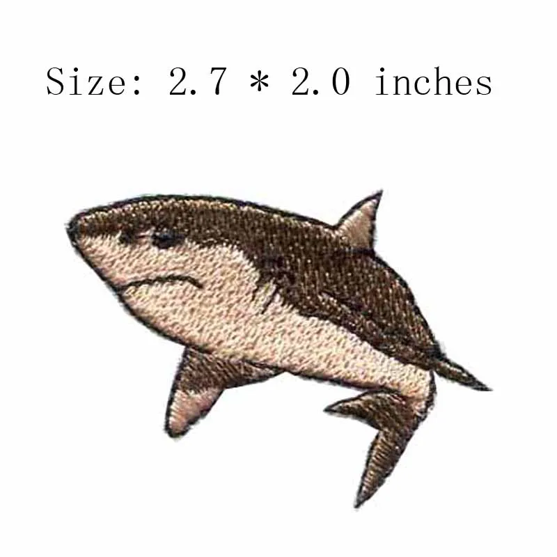 

Shark embroidery patch 2.7"wide /ironing /COOL/ Fabric