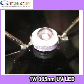 

5pcs x1W 365nm UV LED ultraviolet LED lamp light double gold thread High Power