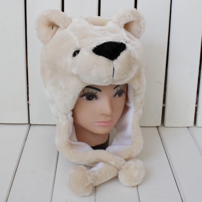 

Hat Women Cartoon Animal Hat Children Beige Bear Caps Skullies Beanies