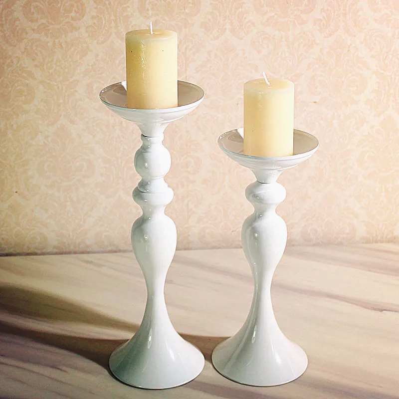 Freeshippingwhitecandlestandsilvercandleholderwedding