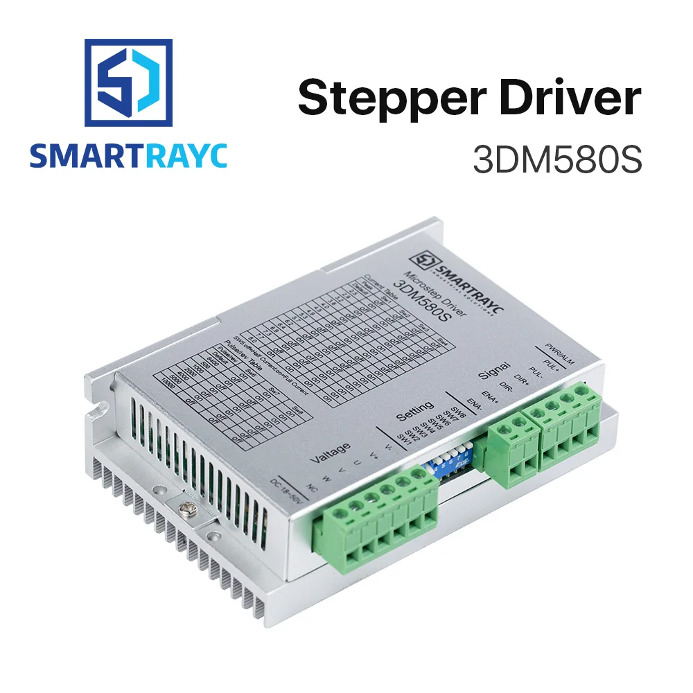 

Smartrayc 3 Phase 3DM580S Stepper Motor Driver 24-50VDC Output 1.0-8.0A Current