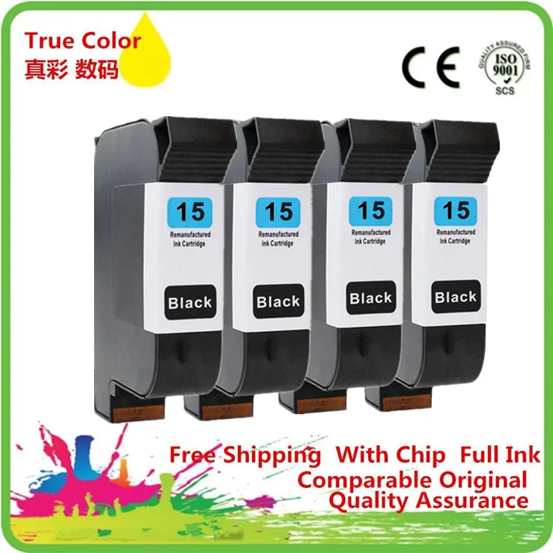 Чернильный картридж для принтера тонер для 15 78 15XL 78XL HP15 HP78 HP15XL HP78XL 6578D с чернилами HP Deskjet 920c 930c 980c 1220cse Photosmart 1215 - Цвет: 4BK