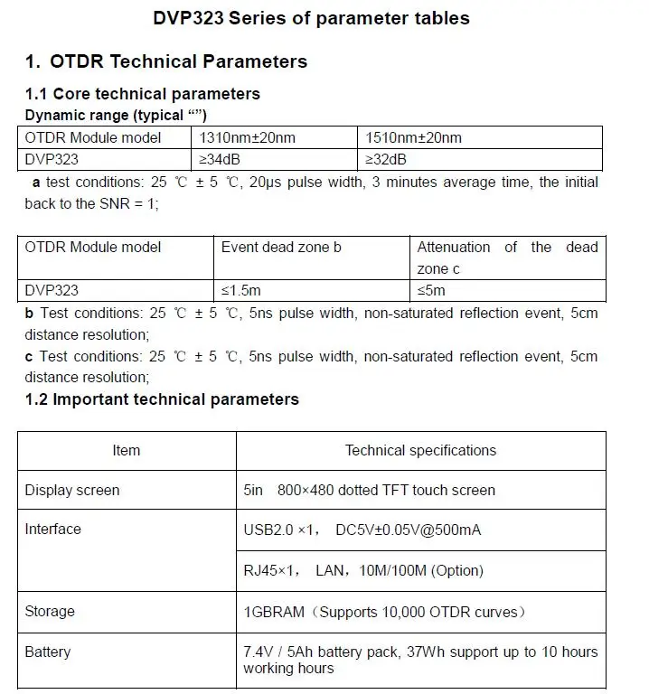 DVP323 34/32 дБ 1310/1550 нм SM оптический волоконно оптический рефлектометр тестер Оптическое волокно инструменты