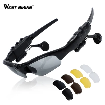 

WEST BIKING Bluetooth Cycling Eyewear Polarized Sunglasses Outdoor Sports MTB Bike Motorcycle Lenses UV400 Cycling Goggles