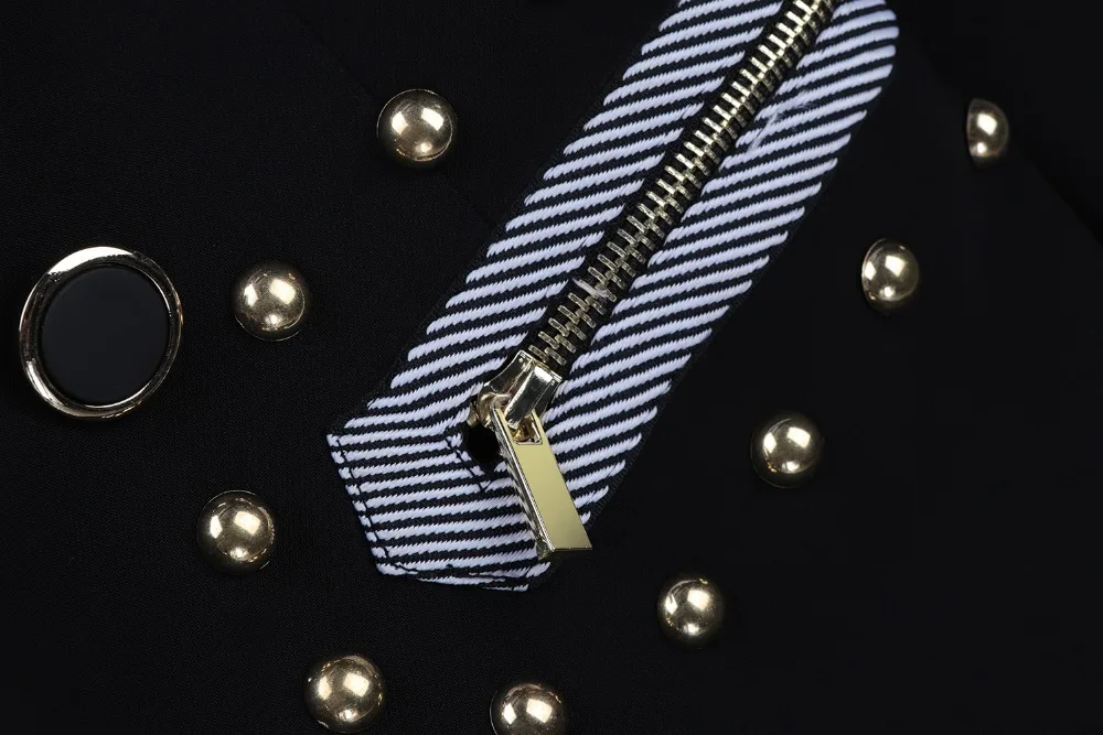 Женский, черный с длинным рукавом одной кнопки комплект из 2 предметов Bodycon набор Celebrity одежда высшего качества Вечерние спец