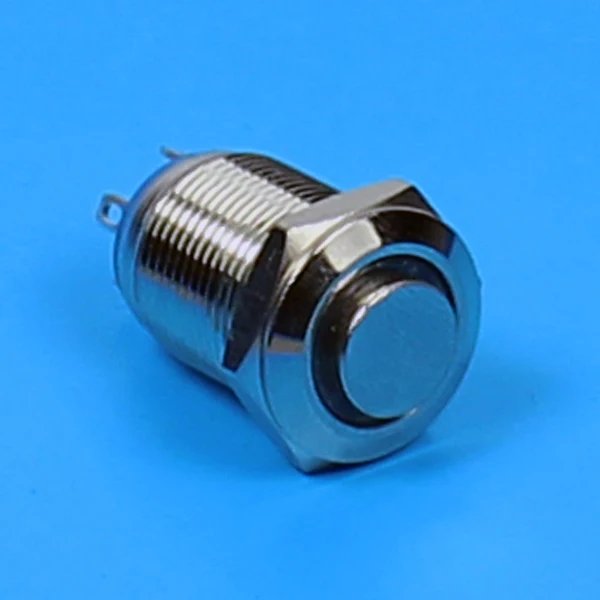 High Head 12mm Ring LED Momentary 1NO Metal Push Button Switchin