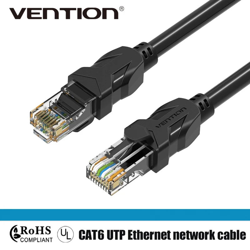

Vention CAT6 UTP Ethernet Cable CAT 6 RJ45 Networking Ethernet Patch Cord LAN Cable for Computer Router Laptop 0.75m 1m 1.5m 2m