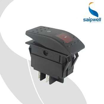 

2pcs/lot AC 250V/6A 125A/10A 4 Pin ON-OFF Boat Rocker Switch With Red Light,Electric Press Bottom Soken Switch RK1-06