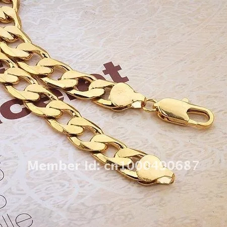 Low Price Whole Men S Jewelry 18k Yellow Gold Filled Low Price Whole Men S Jewelry 18k Yellow Gold Filled Necklace Chain 24 Curb