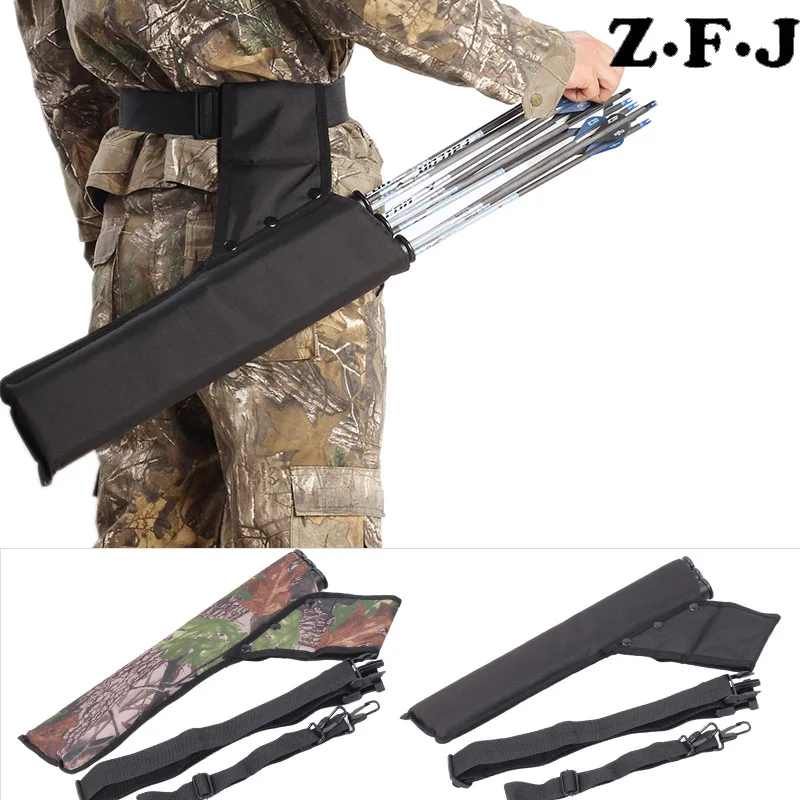 3 Tubes Arrow Quiver Tube Arrow Holder Shoulder Portable Back Camo