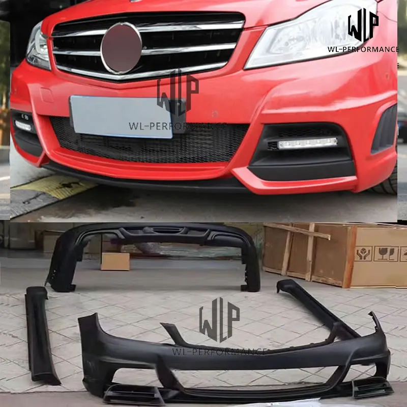 

W204 Car Body Kit FRP Unpainted Front Bumper Rear Bumper Side Skirts For Mercedes-Benz W204 C200 C300 Wald Style Body Kit 08-10