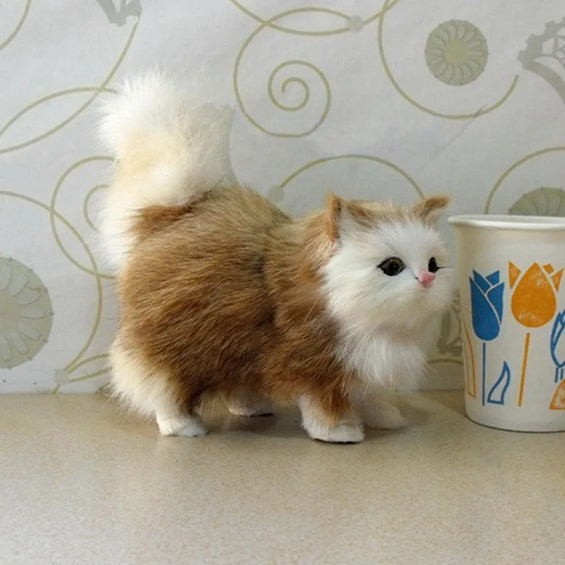 Cute Plush Toy Simulation Cat Doll Children's Toy Kitten Model