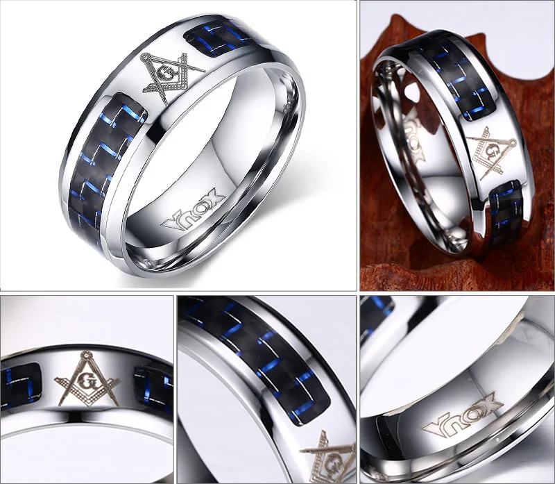 meaeguet cool men masonic rings stainless steel wedding rings for men jewelry with blue black - Cool Wedding Rings meaeguet cool men masonic rings stainless steel wedding rings for men jewelry with blue black - Cool Wedding Rings