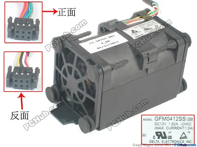 

Delta GFM0412SS CH02 DC 12V 1.82A 62x62x40mm Server Square fan