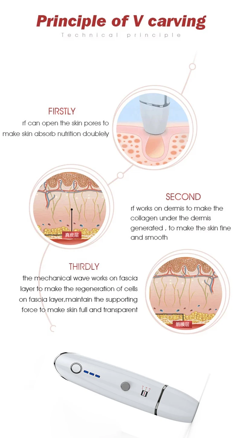 Linha de Radar Rejuvenescimento da Pele Ultra-sônico Face Lift Pele Aperto Mini Hifu Portátil Máquina Rosto Remoção Rugas Beleza Ferramenta v 4 Cheap Utensílios de cuidado facial