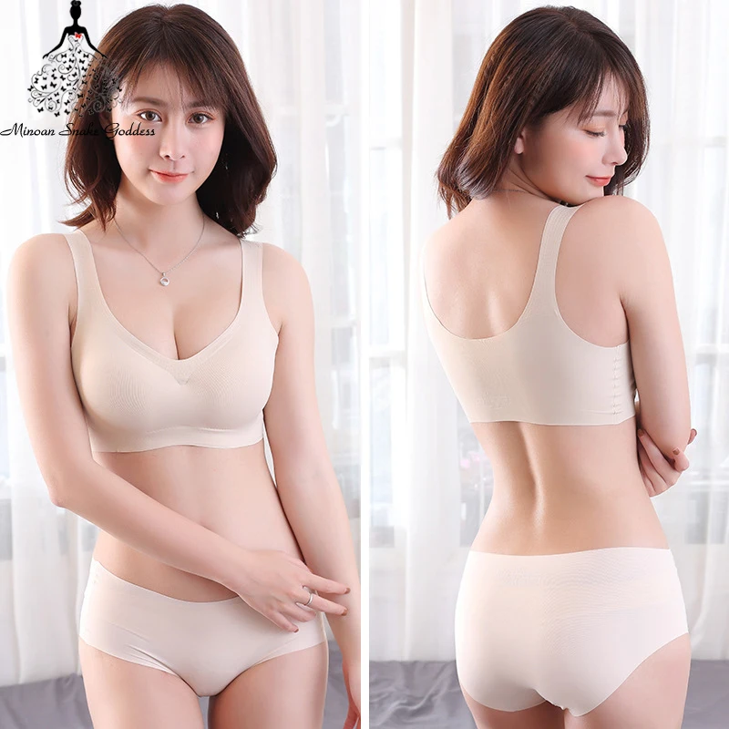 Seamless Bra Set And Panties For Women Underwear Set Comfortable Push Up  Lingerie Set S M L Xl Size Vest Bra Suit Bralette - Bra & Brief Sets -  AliExpress