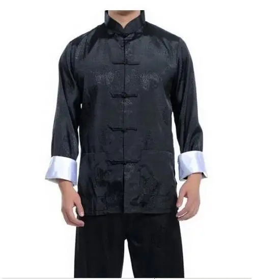 Wholesale Free Shipping New 5 colour Chinese men's Dress silk kung fu tang suit pajamas SZ: M L XL 2XL 3XL Hot Selling mens pajama shorts set Pajama Sets