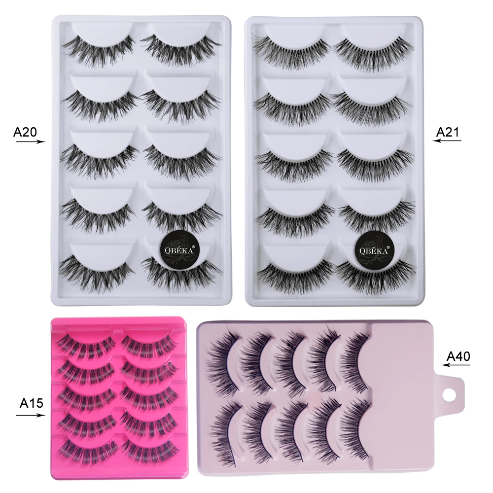 

20 Pairs False Eyelashes Extensions Natural Thick Long Fake Eyelashes Hand Made Eye Lashes Makeup Tool Lash Crisscross Cilios