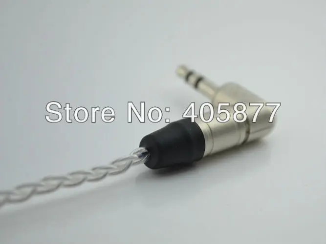 High quality silver plated headphone cable with 3 5MM angle plug audio cable 15cm