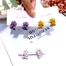 Горячая Распродажа, милые изысканные серьги-гвоздики с цветами, феи, темперамент, красивые серьги Femme Brinco,, модные серьги oorknopjes