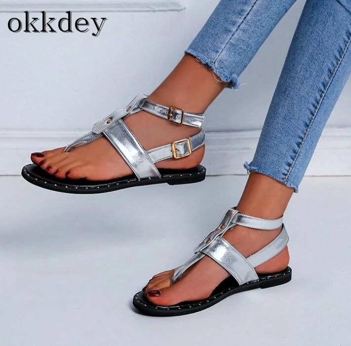 Женская обувь модная новинка 2019 года сезон лето плоская круглая головка удобная