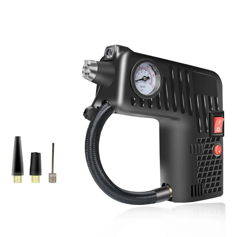 

Portable Electric Air Compressor Pump Small Tire Inflator 12V 100 PSI Tyre Pressure Monitor for Car Motor Bicycle Automobiles