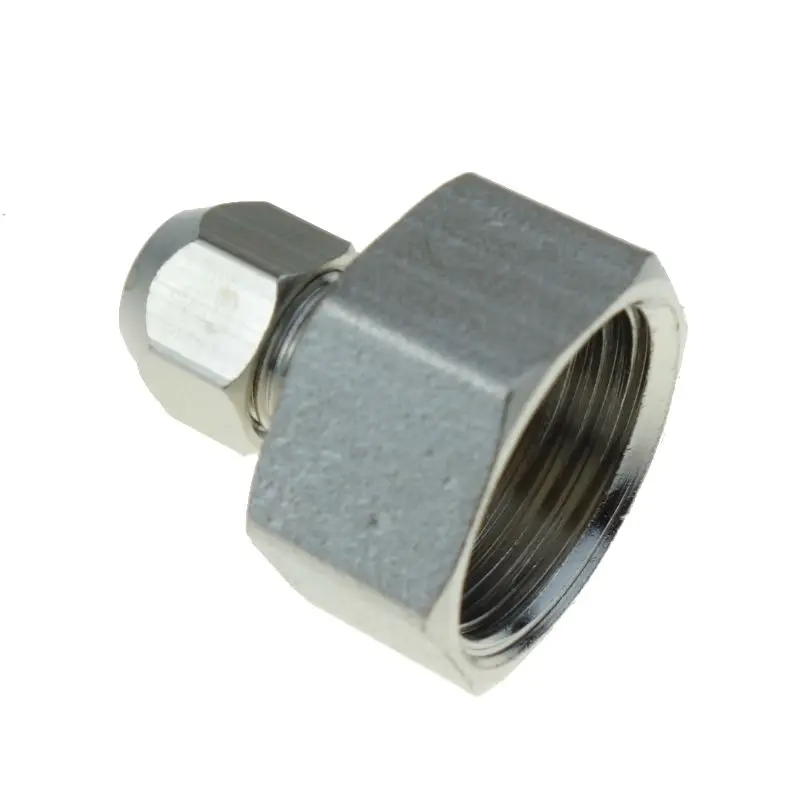 Straight Coupling Connector Nickel Plated Brass Compression Fitting 