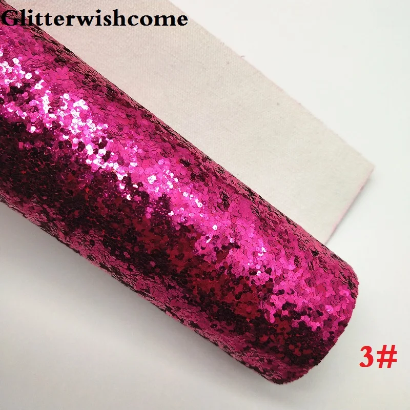 Glitterwishcome 21X29 см A4 размер винил для бантов, сплошной цвет плоский толстый блеск кожа ткань винил для бантов, GM104A