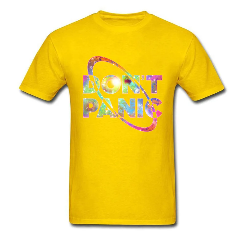Men 2018 New Simple Style Tees O-Neck Summer/Autumn Pure Cotton Tshirts Fitness Tight Short Sleeve dont panic T Shirt dont panic yellow