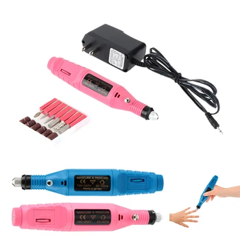 

Up to 20000 RPM Electric Nail Drill Pen + 6 Bits Professional Nail Art Machine Pedicure File Polish Tool Salon