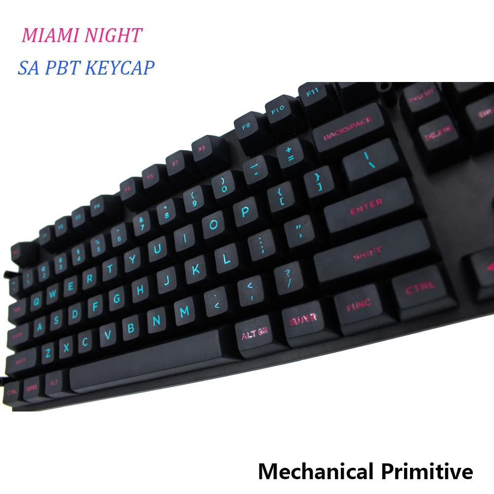 MP SA PBT Keycap Miami Выгравированные цветные шрифты Cherry MX Переключатель keycaps для