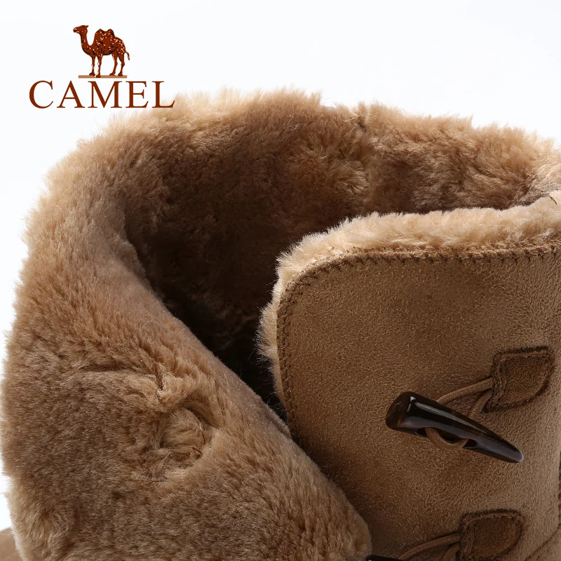 CAMEL/зимние меховые сапоги Новинка 2018 года модные зимние женские ботинки на