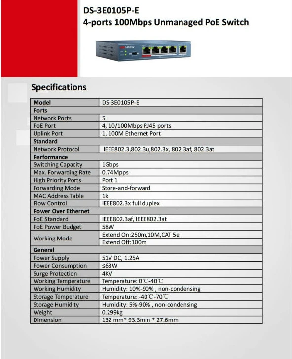 Hikvison 4-Порты и разъёмы 8-Порты и разъёмы 16-Порты и разъёмы 24-Порты и разъёмы коммутатор питания через ethernet DS-3E0105P-E DS-3E0109P-E DS-3E0318P-E DS-3E0326P-E 100