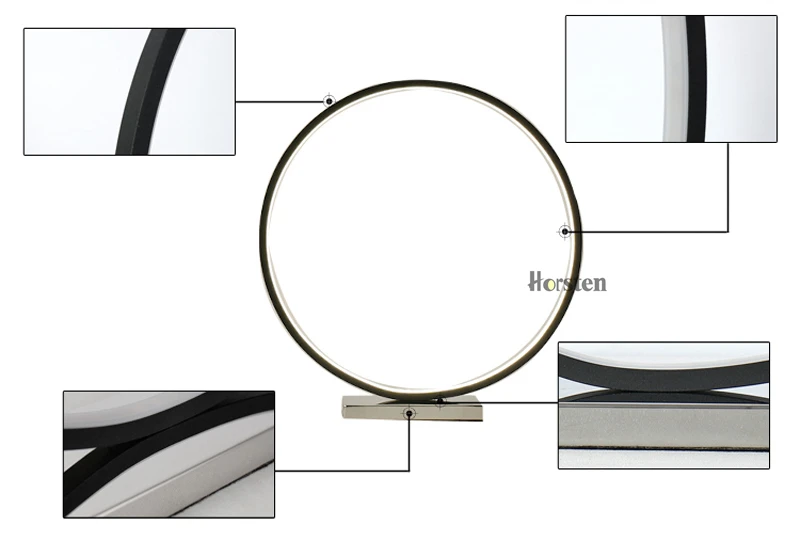 Horsten Nordic Creative Art Decortaion Dimmable LED Table Lamp Minimalism Modern Round Desk Table Light Bedside Lamp Gift (6)