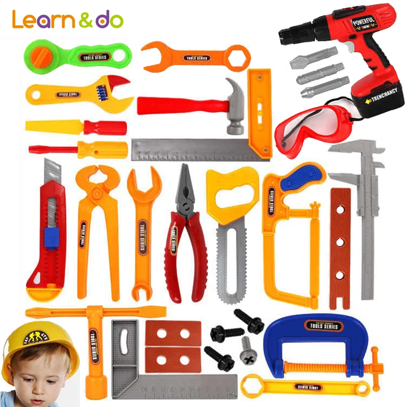 19 37pcs set Repair Tools Toys Classic Pretend Play Model Tool Toy for Children Early Learning