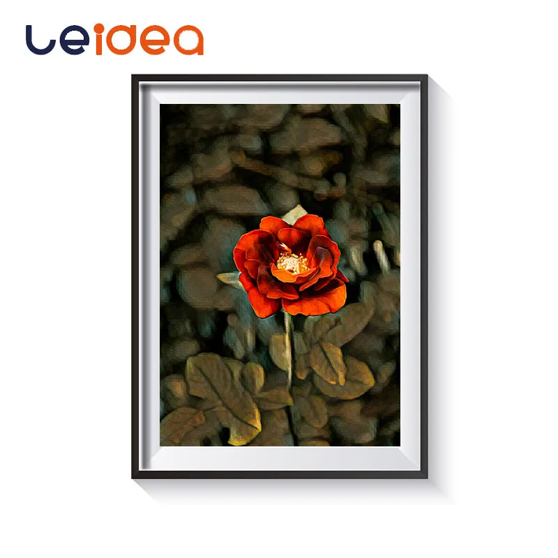 

Oil Painting Red Flower By Numbers Modern Rose DIY Painting Handwork On Canvas Oil Painting Coloring Home Decor 40x50CM