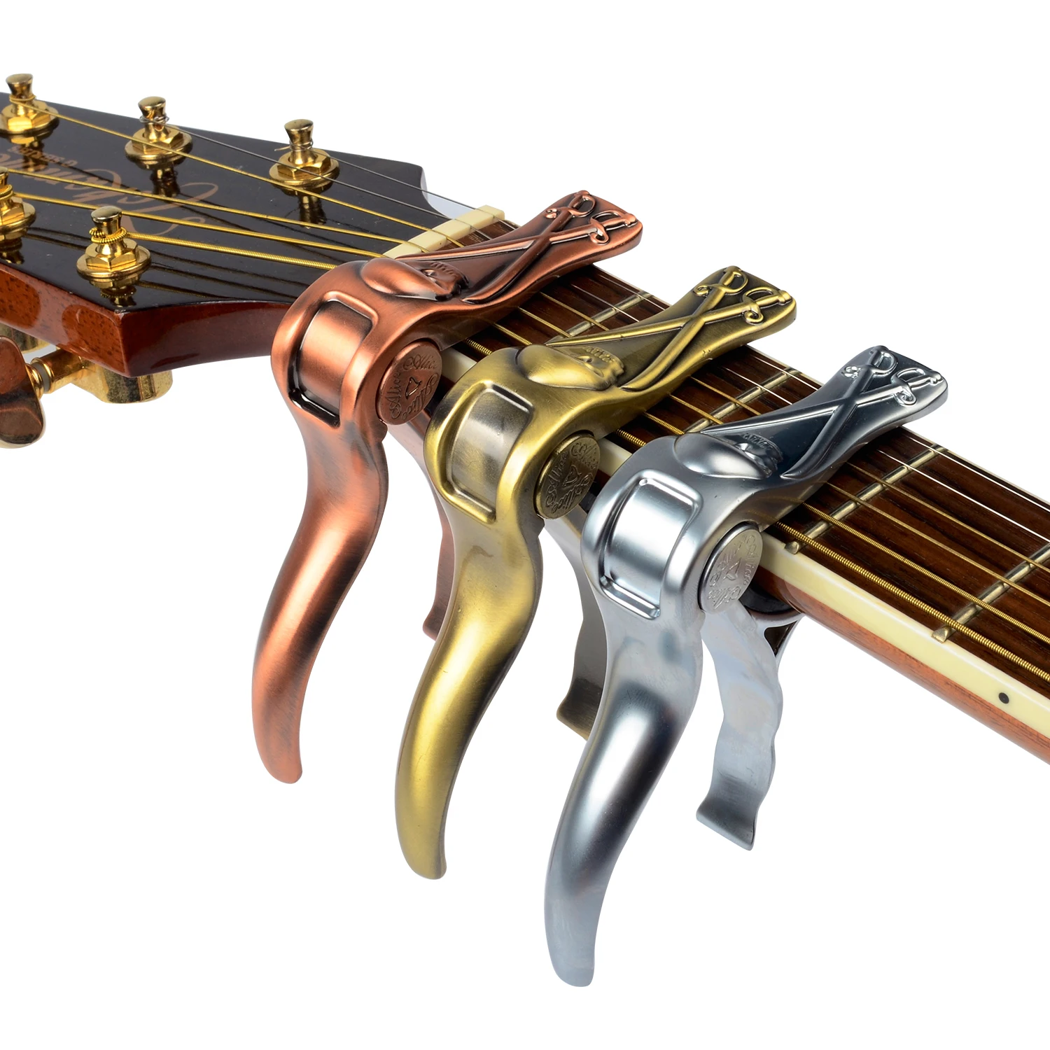 Alice Metal Pirate Skull Capo Clamp for Electric Acoustic Guitar Single