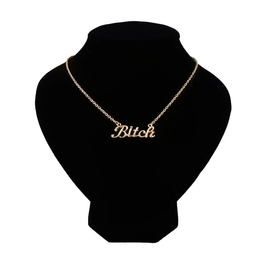 1 шт. модное массивное ожерелье золотого/серебряного цвета с подвеской в виде букв для женщин и девочек