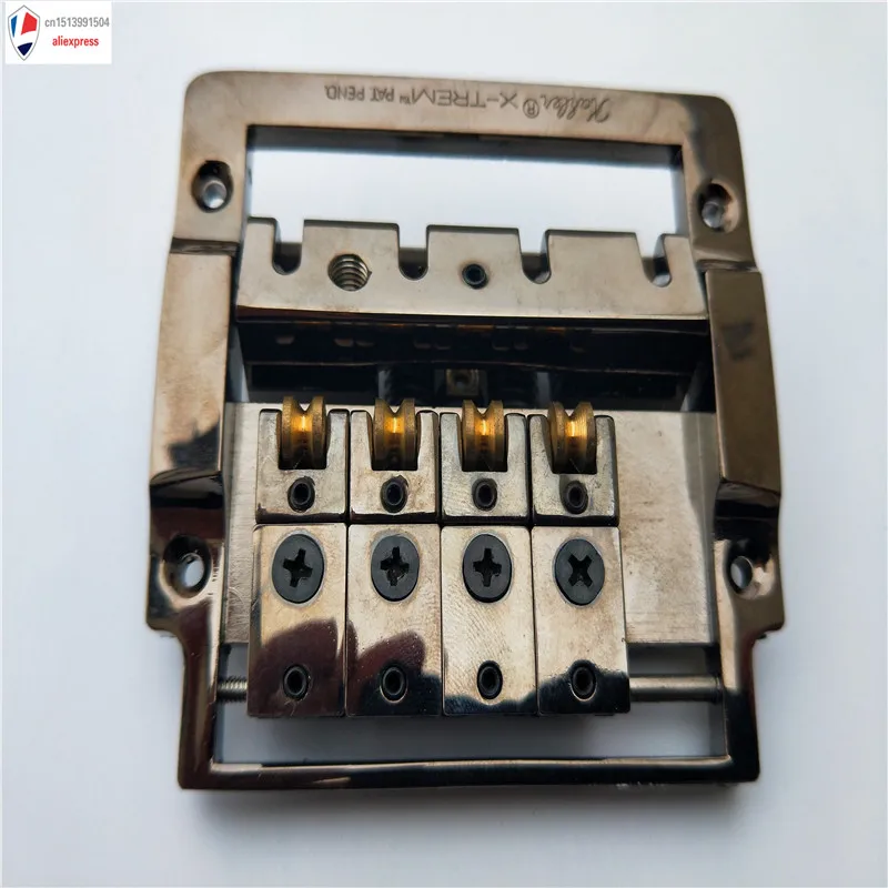 

Black Nickel KAHLER TREMOLO BASS BRIDGE 4 STRING Roller Saddle With Worm involved string device