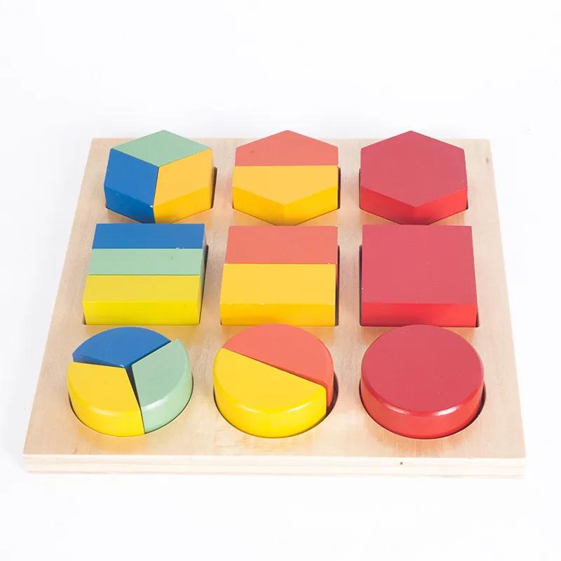 Baby Wooden Building Block Montessori Early Educational Toys