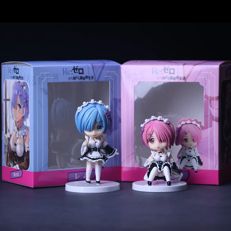 

Re:ZERO Starting Life In Another World Rem Ram PVC Action Figures Collectible Model Doll Kids Toys Doll 8cm